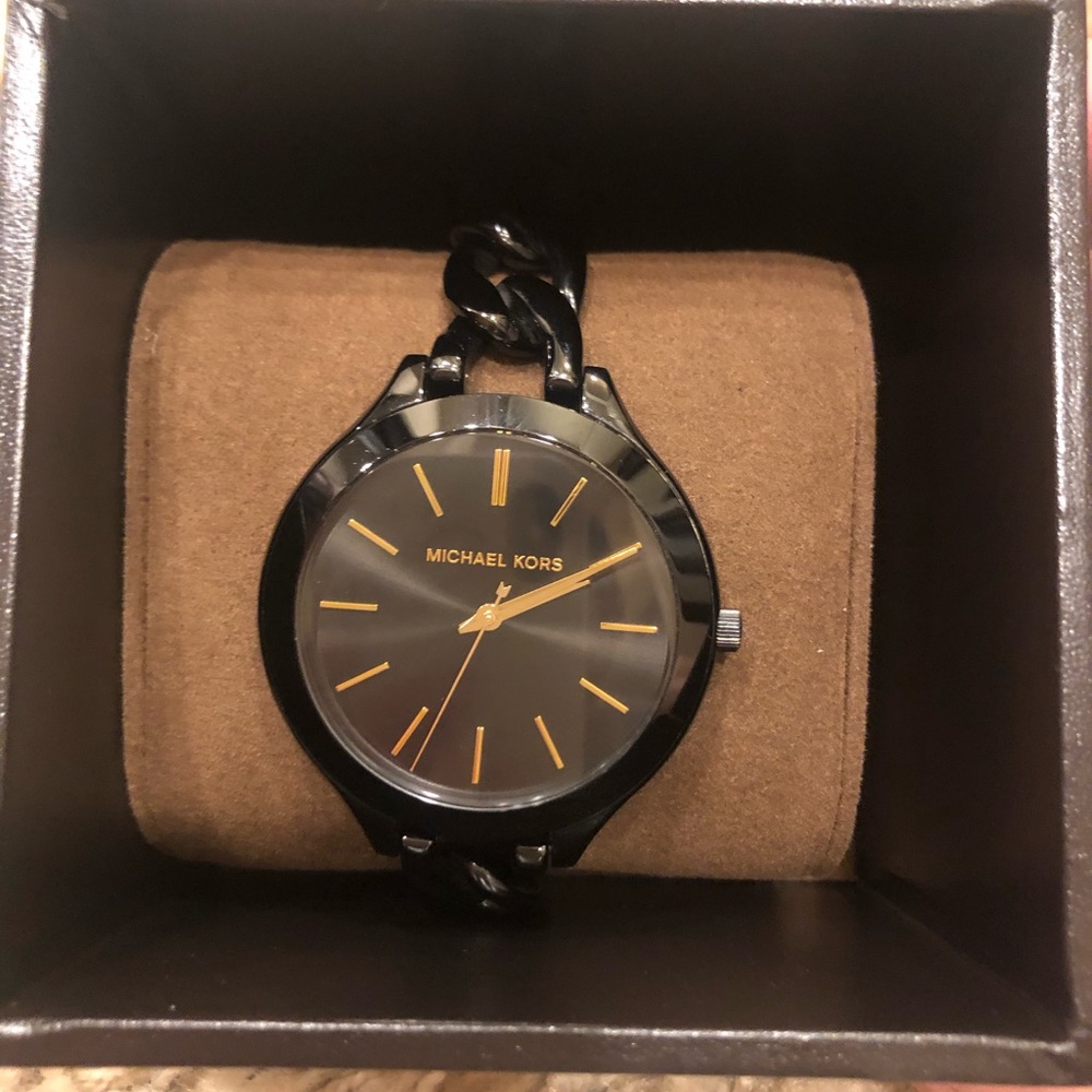 Michael Kors Slim Runway Watch Black